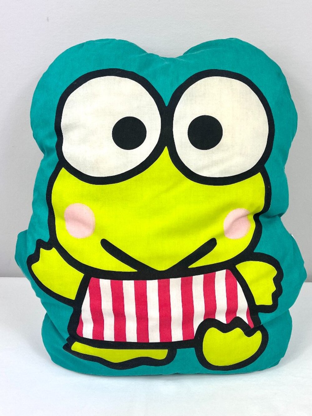 Vintage Sanrio Keroppi Pillow Plush 1992 16.5" Frog Throw Pillow